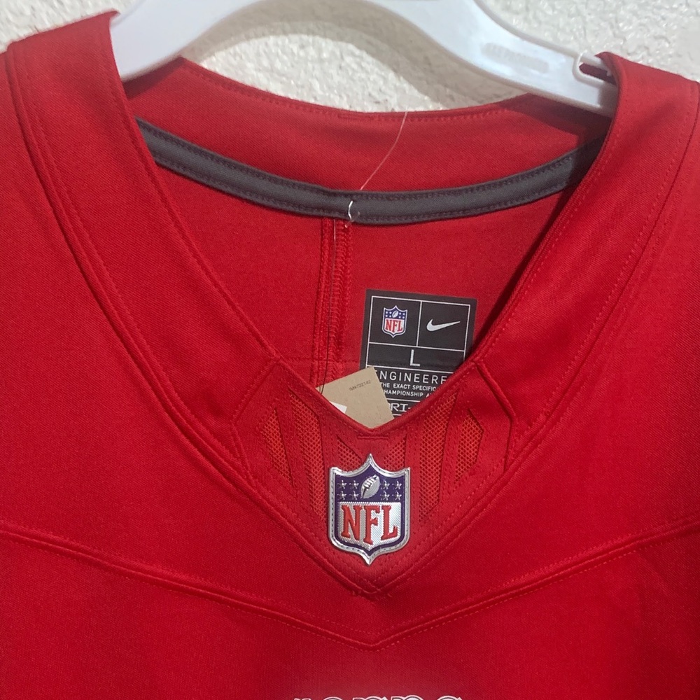 NFL Red and White Football Jerseys with Bold Numbering - Picture 8 of 12